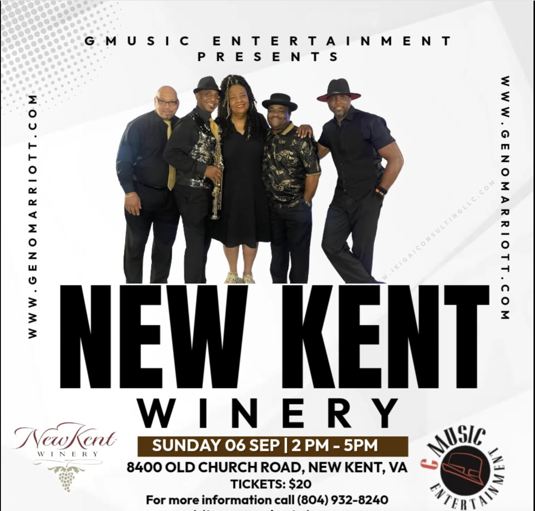Vineyard Live Concert-Geno Marriott & The Spirit of Jazz - September 6, 2026 THUMBNAIL